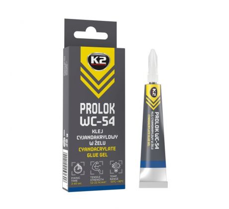 K2 PROLOK WC-54 20g - kyanoakrylátové gélové lepidlo