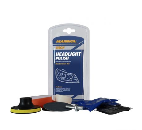 MANNOL 9801 HEADLIGHT POLISH - Sada na renováciu a leštenie svetlometov
